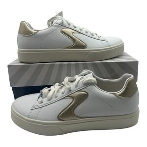 Skechers Court Classics Eden LX Beaming Glory Shoes Womens Size 8.5‎ White Gold